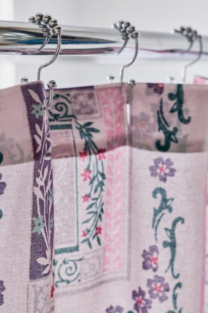 Aurelia Floral Patterned Shower Curtain - Icy Lavender