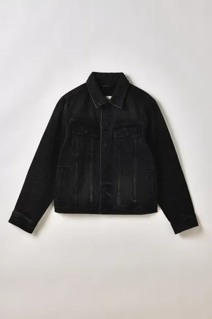 BDG Classic Denim Trucker Jacket - Black