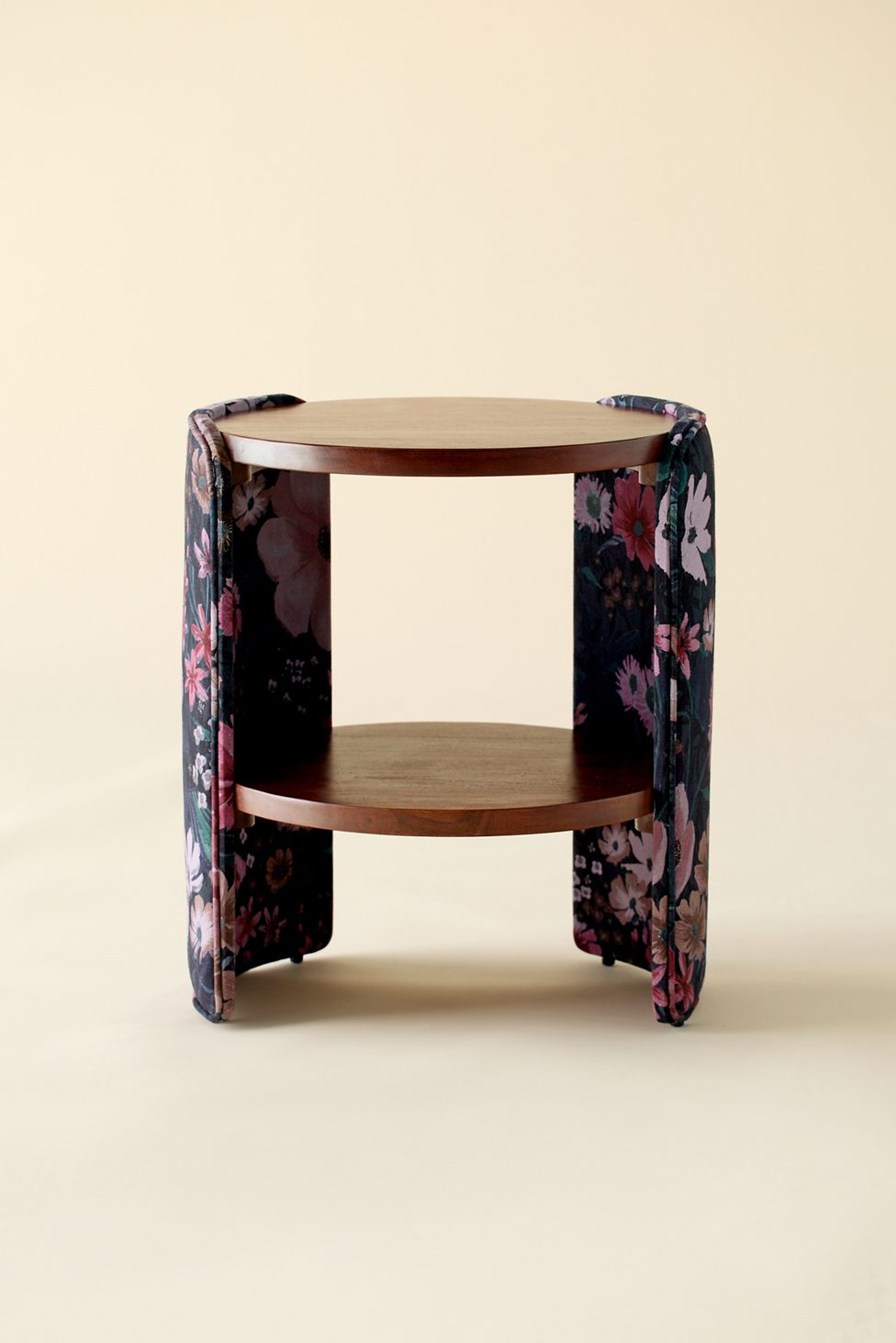 Jane Round Upholstered Storage Nightstand - Moody Floral