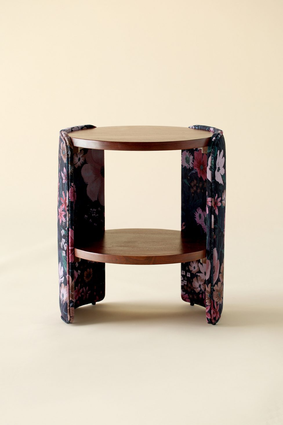 Jane Round Upholstered Storage Nightstand - Moody Floral