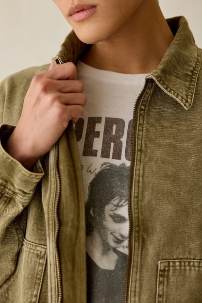 BDG Kasper Textured Canvas Jacket - Olive