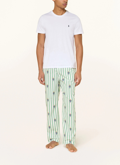 POLO RALPH LAUREN Lounge-Shirt – WEISS / DUNKELBLAU