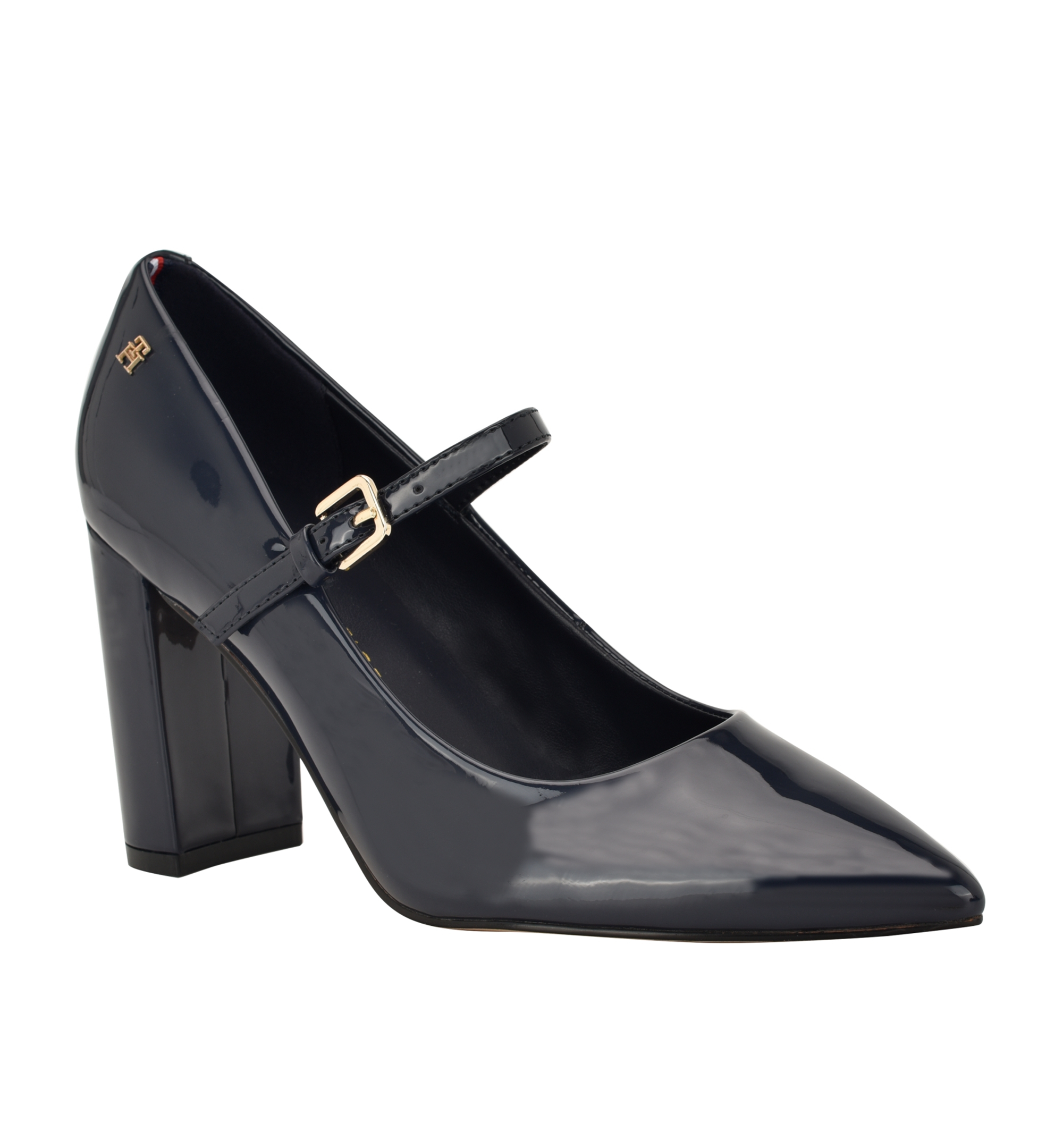 Tommy Hilfiger Women's Aveniz Mary Jane Block Heel Pump - Dark Blue