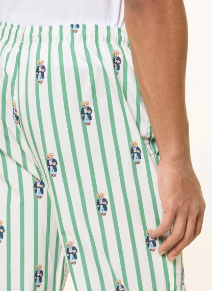 POLO RALPH LAUREN Schlafhose – WEISS / GRÜN