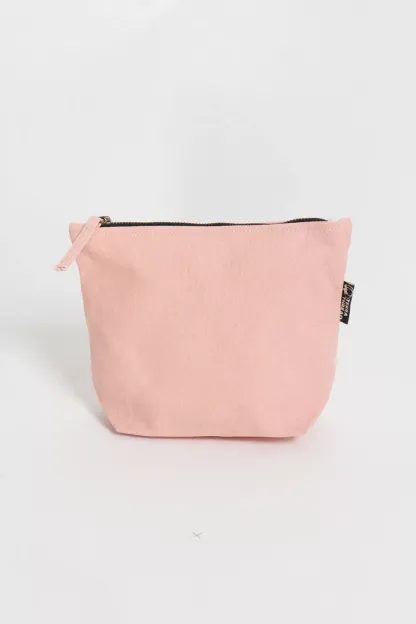 Terra Thread Organic Cotton Canvas Zippered Pouch - Rose