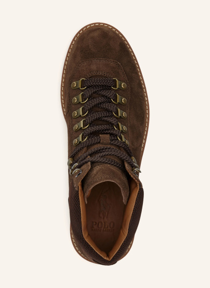 POLO RALPH LAUREN Schnürboots – DUNKELBRAUN / GOLD