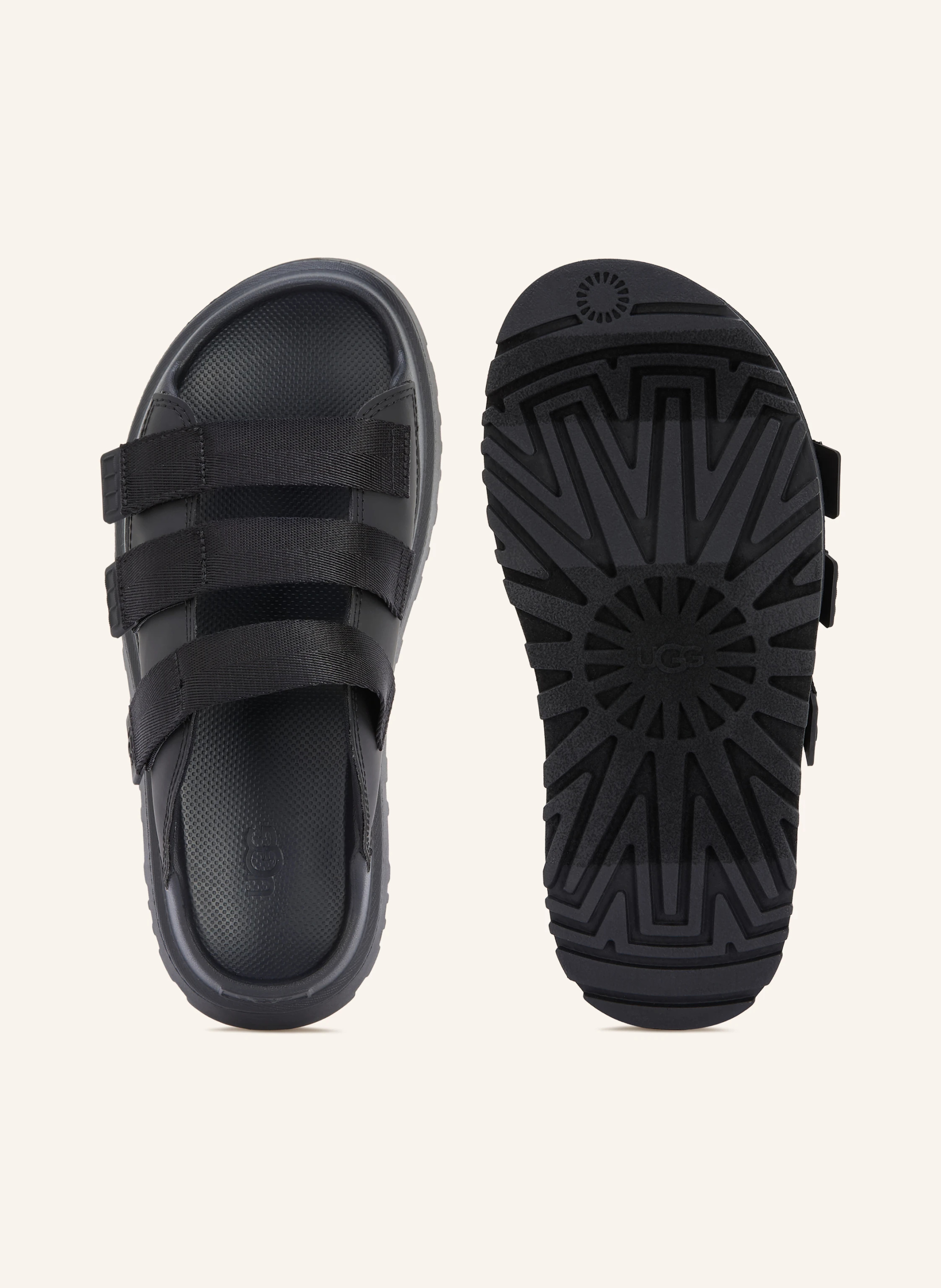 UGG Plateau-Pantoletten GOLDENGLOW – SCHWARZ