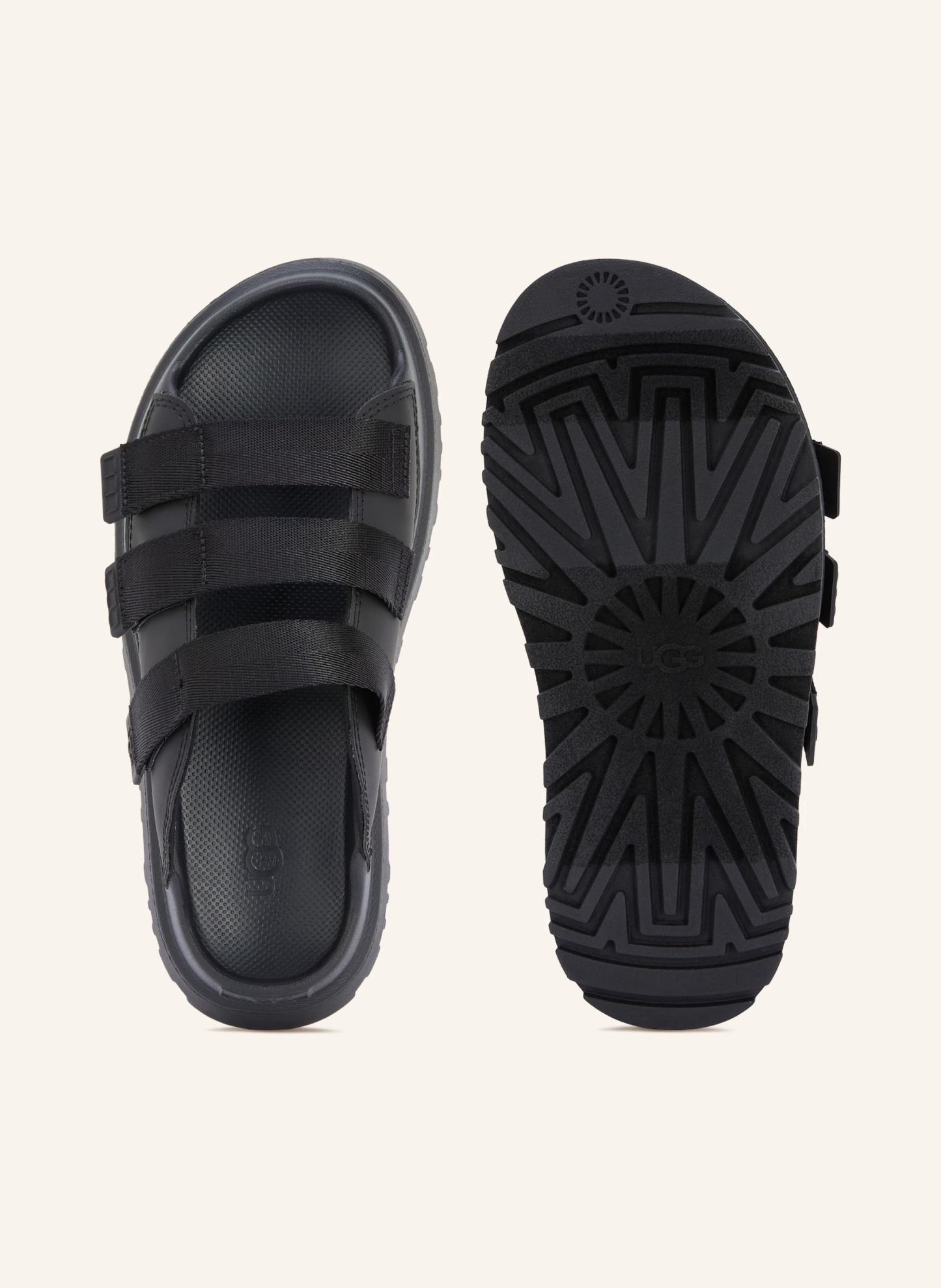 UGG Plateau-Pantoletten GOLDENGLOW – SCHWARZ