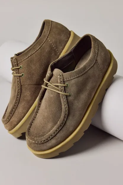Clarks Men's Meare Walla Suede Shoes - Smoke Grey Suede