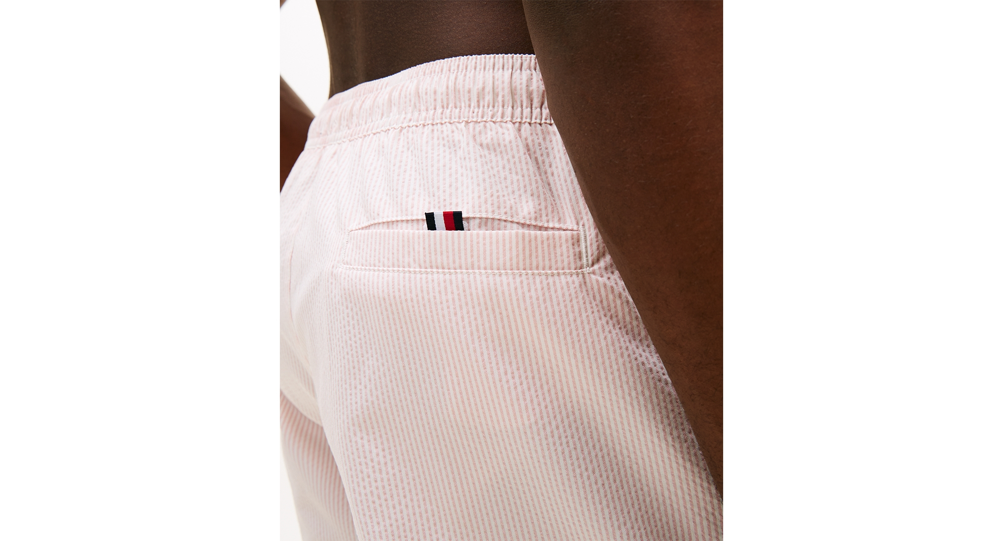 Tommy Hilfiger Men's Drawstring Zip Pocket Swim Trunks - Delicate Petal