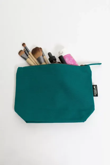 Terra Thread Organic Cotton Canvas Zippered Pouch - Turquoise