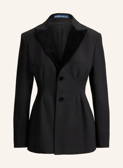 POLO RALPH LAUREN Blazer mit Samt – SCHWARZ