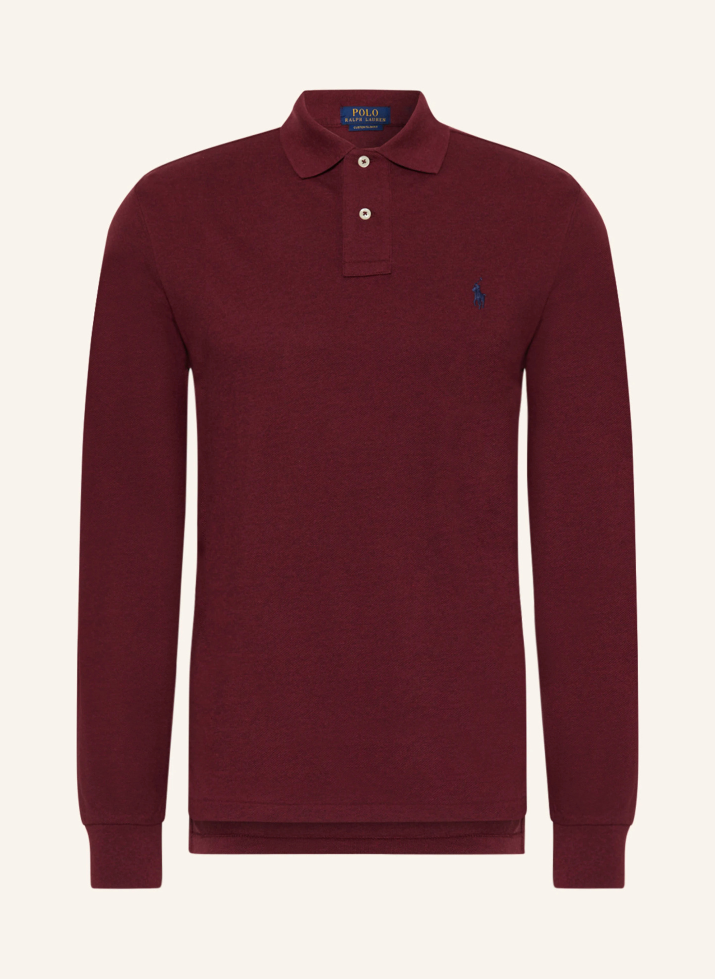 POLO RALPH LAUREN Piqué-Poloshirt Custom Slim Fit – DUNKELROT
