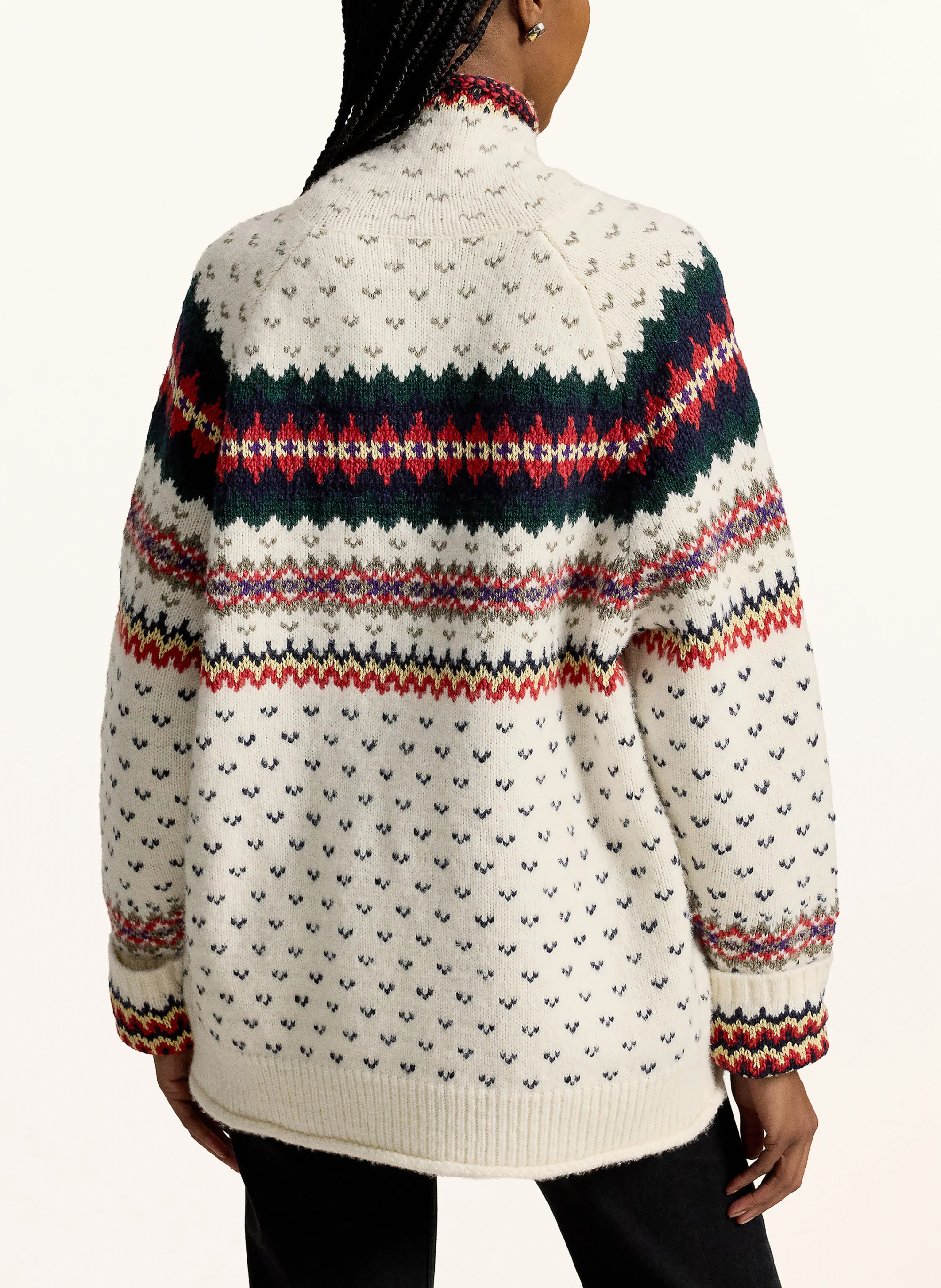 POLO RALPH LAUREN Pullover – CREME / ROT / DUNKELGRÜN