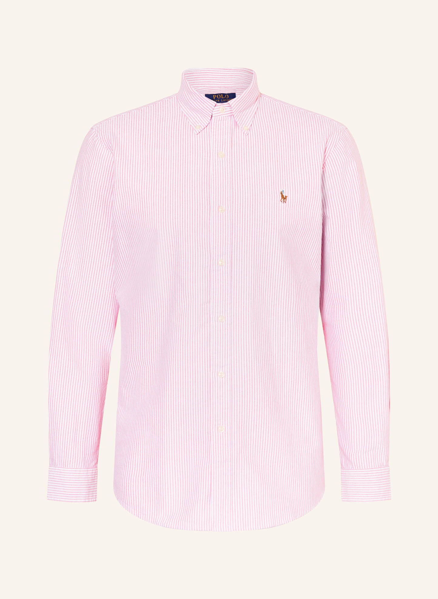 POLO RALPH LAUREN Hemd Custom Fit – ROT / WEISS