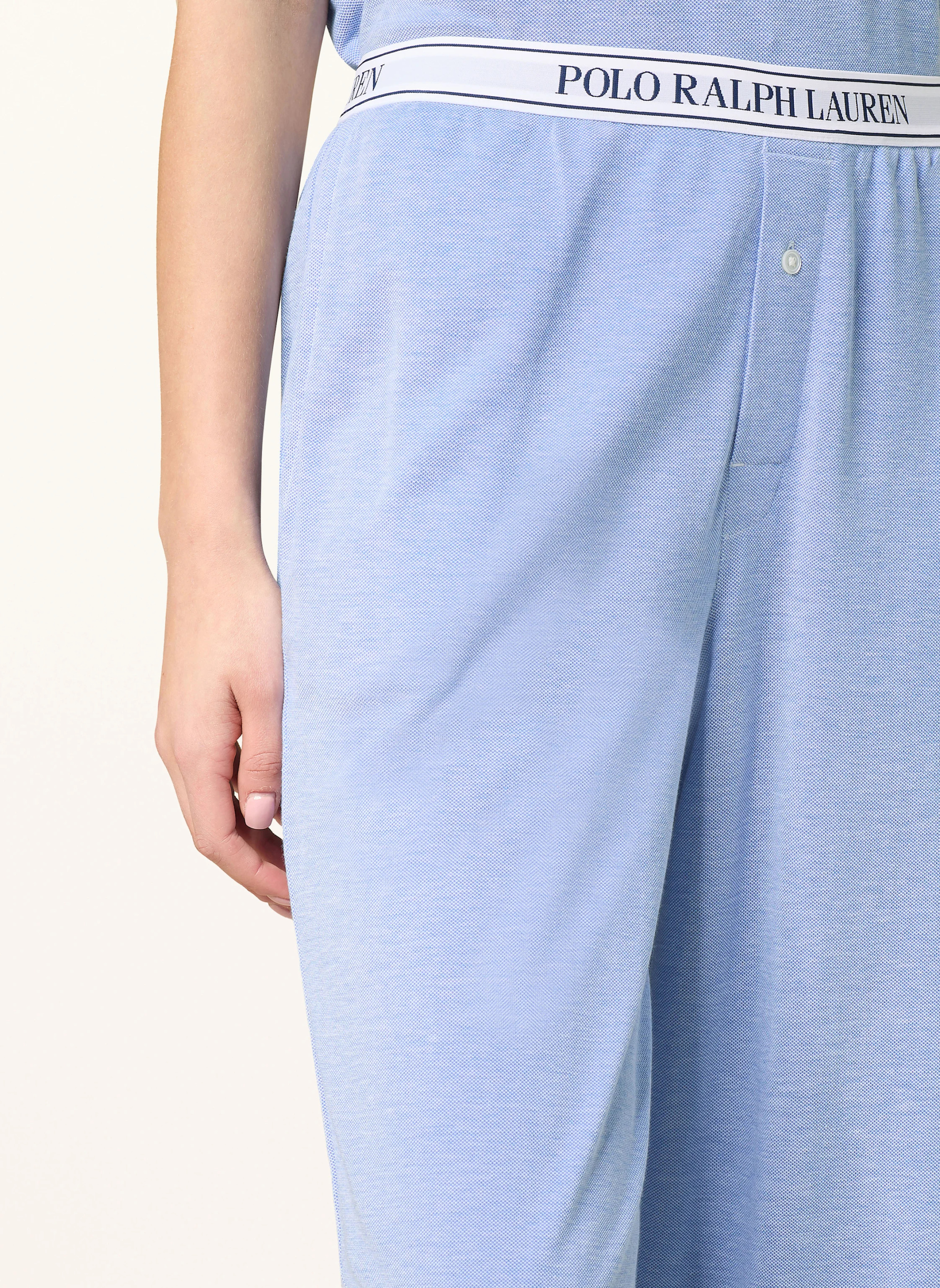 POLO RALPH LAUREN Schlafhose aus Piqué – HELLBLAU