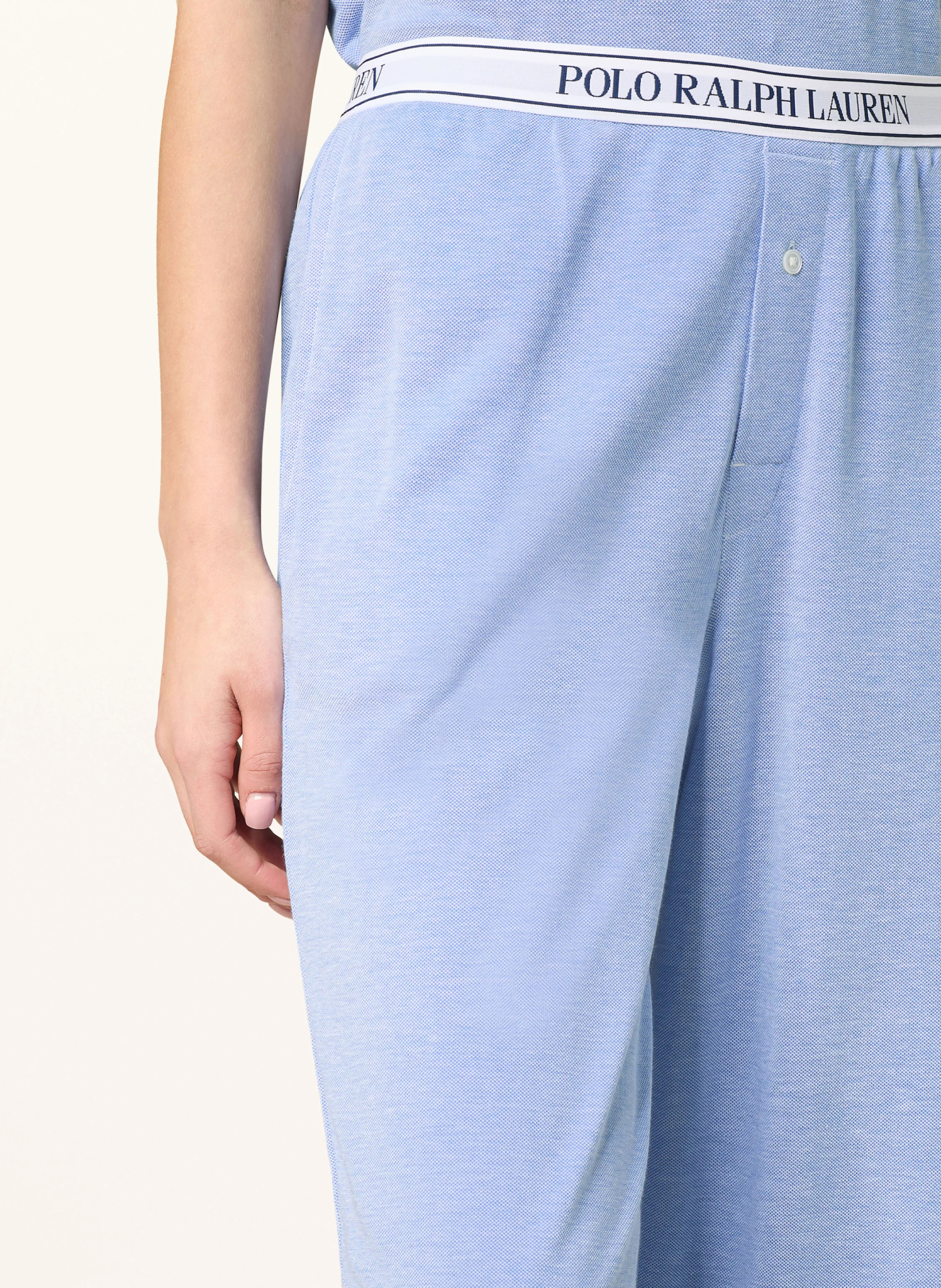 POLO RALPH LAUREN Schlafhose aus Piqué – HELLBLAU