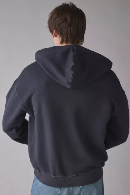 Standard Cloth Pregame Zip-Up Hoodie Sweatshirt - Washed Black