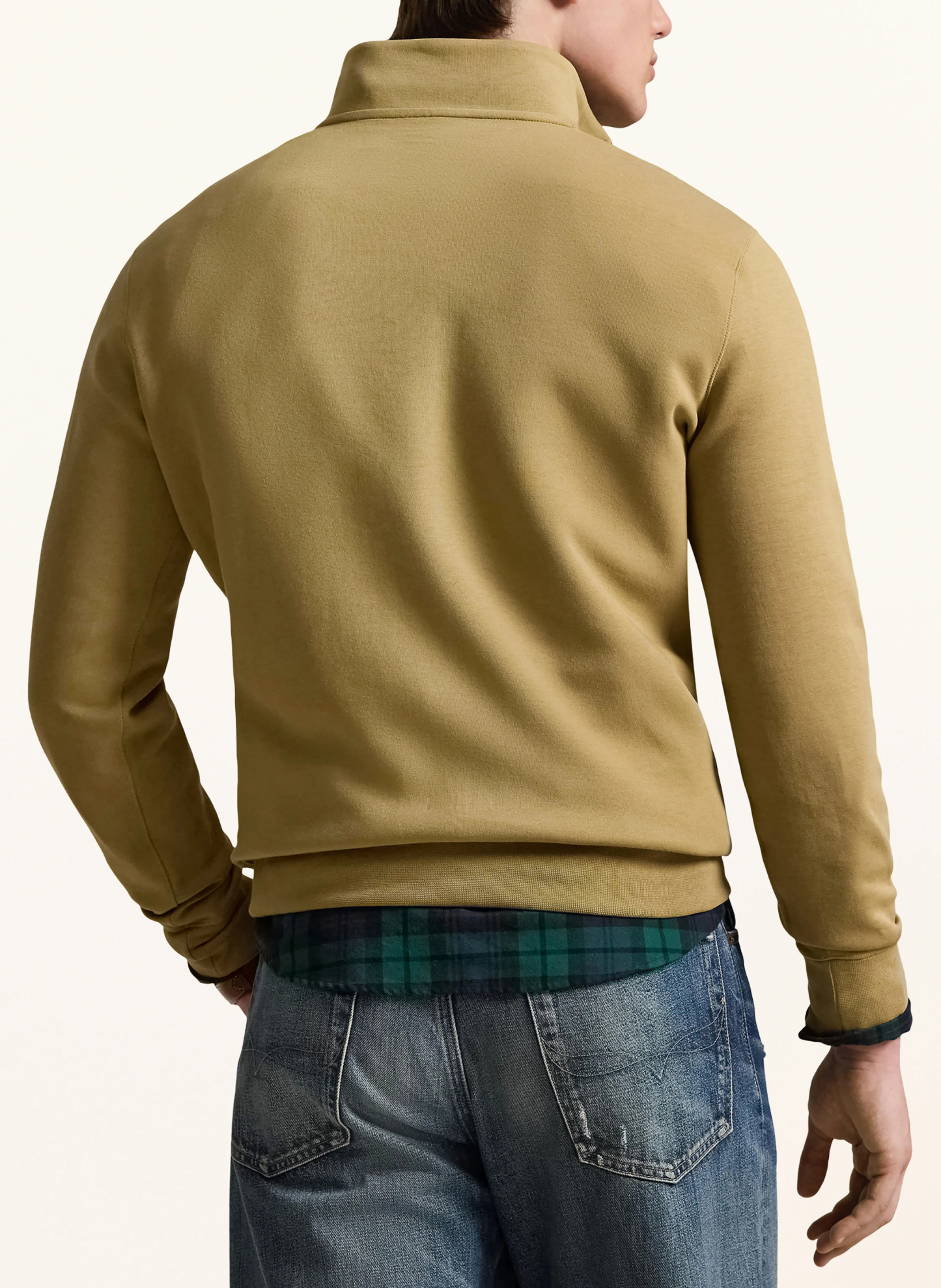 POLO RALPH LAUREN Jersey-Troyer – KHAKI / WEISS