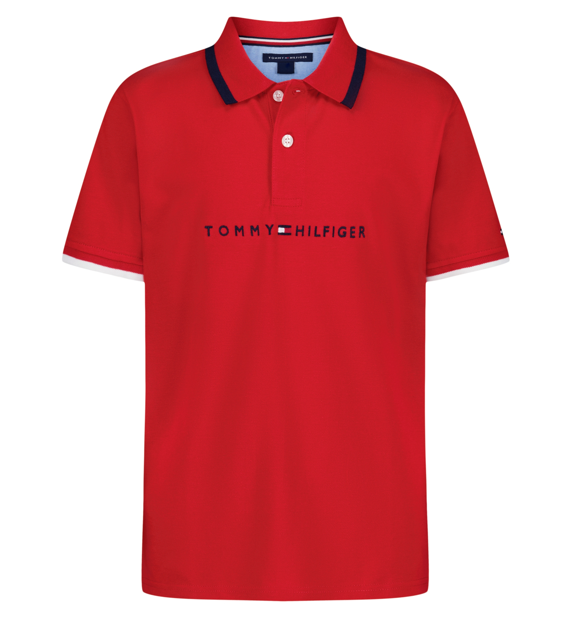 Tommy Hilfiger Boys' 8-20 Tomas Short-Sleeve Tipped Polo Shirt - Tommy Red