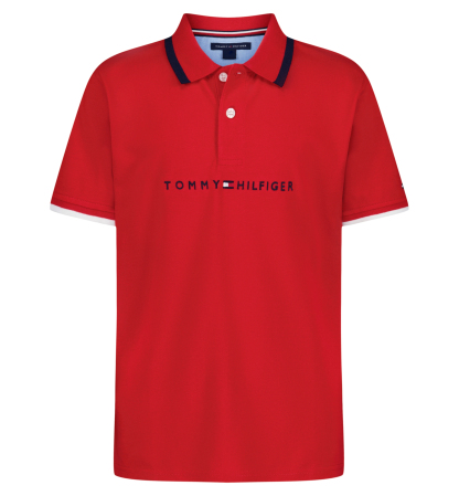 Tommy Hilfiger Boys' 8-20 Tomas Short-Sleeve Tipped Polo Shirt - Tommy Red