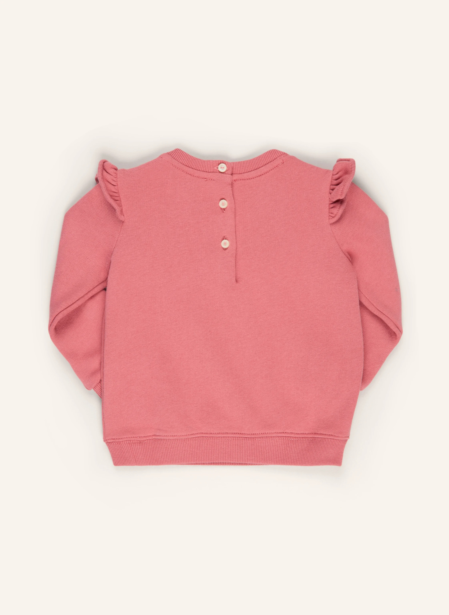 POLO RALPH LAUREN Sweatshirt mit Rüschen – PINK / HELLBRAUN / GRÜN