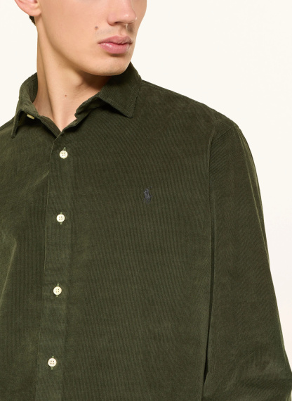 POLO RALPH LAUREN Cordhemd Custom Fit – OLIV