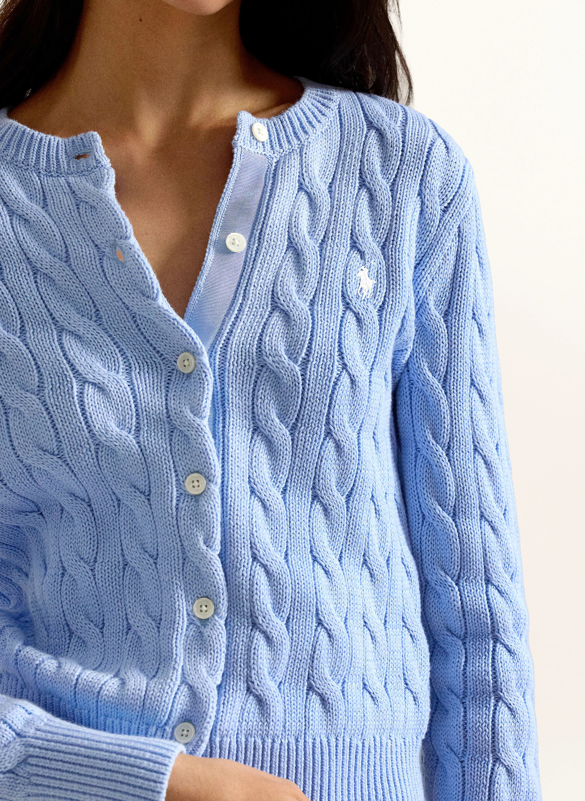 POLO RALPH LAUREN Strickjacke – HELLBLAU