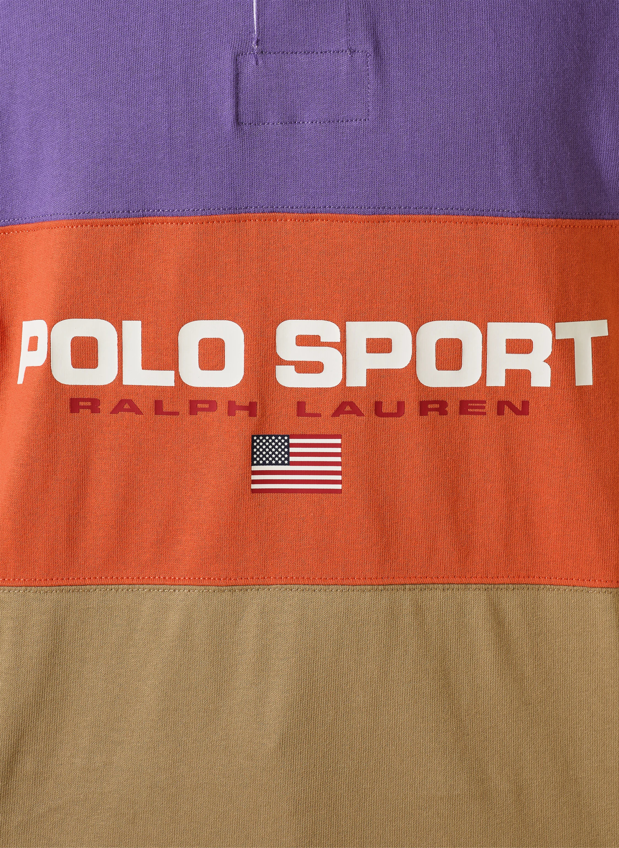 POLO RALPH LAUREN Rugbyshirt Big Fit – BEIGE / LILA / DUNKELORANGE