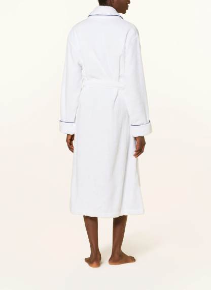 POLO RALPH LAUREN Unisex-Bademantel – WEISS / DUNKELBLAU
