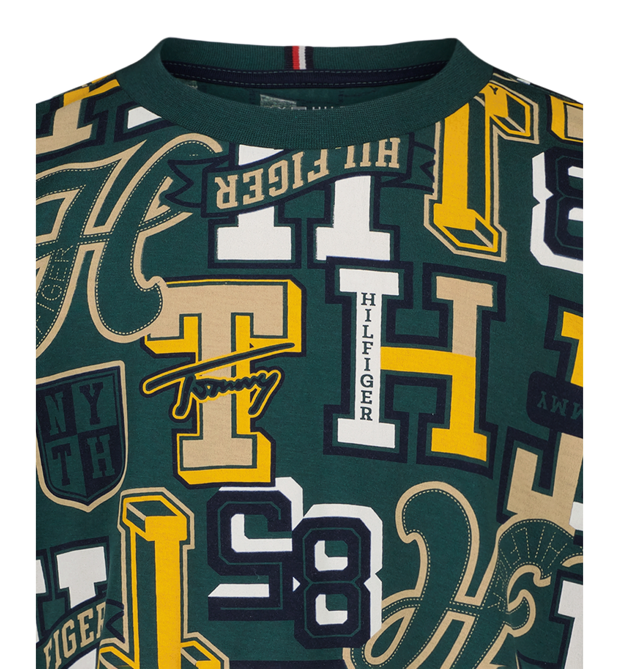 Tommy Hilfiger Boys' 2T-7 Varsity Print Short-Sleeve T-Shirt - June Bug