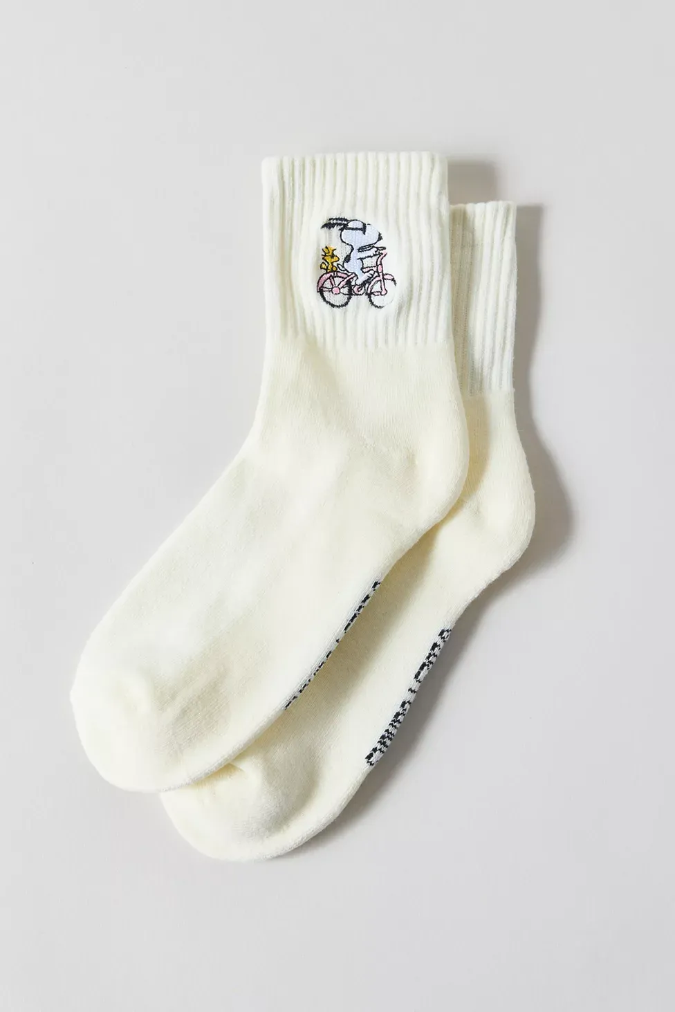 Peanuts Snoopy Icon Quarter Crew Socks - Bike Snoopy