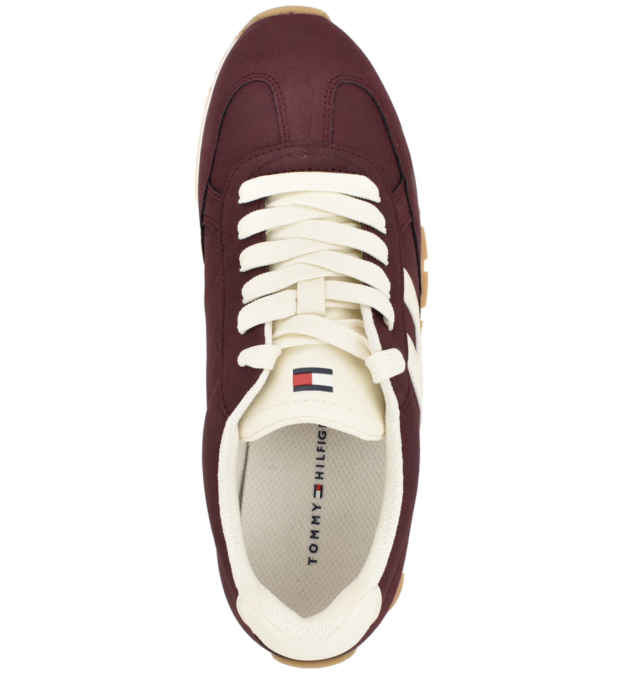 Tommy Hilfiger Women's Hatina Chunky Sole Lace-Up Sneakers - Dark Red