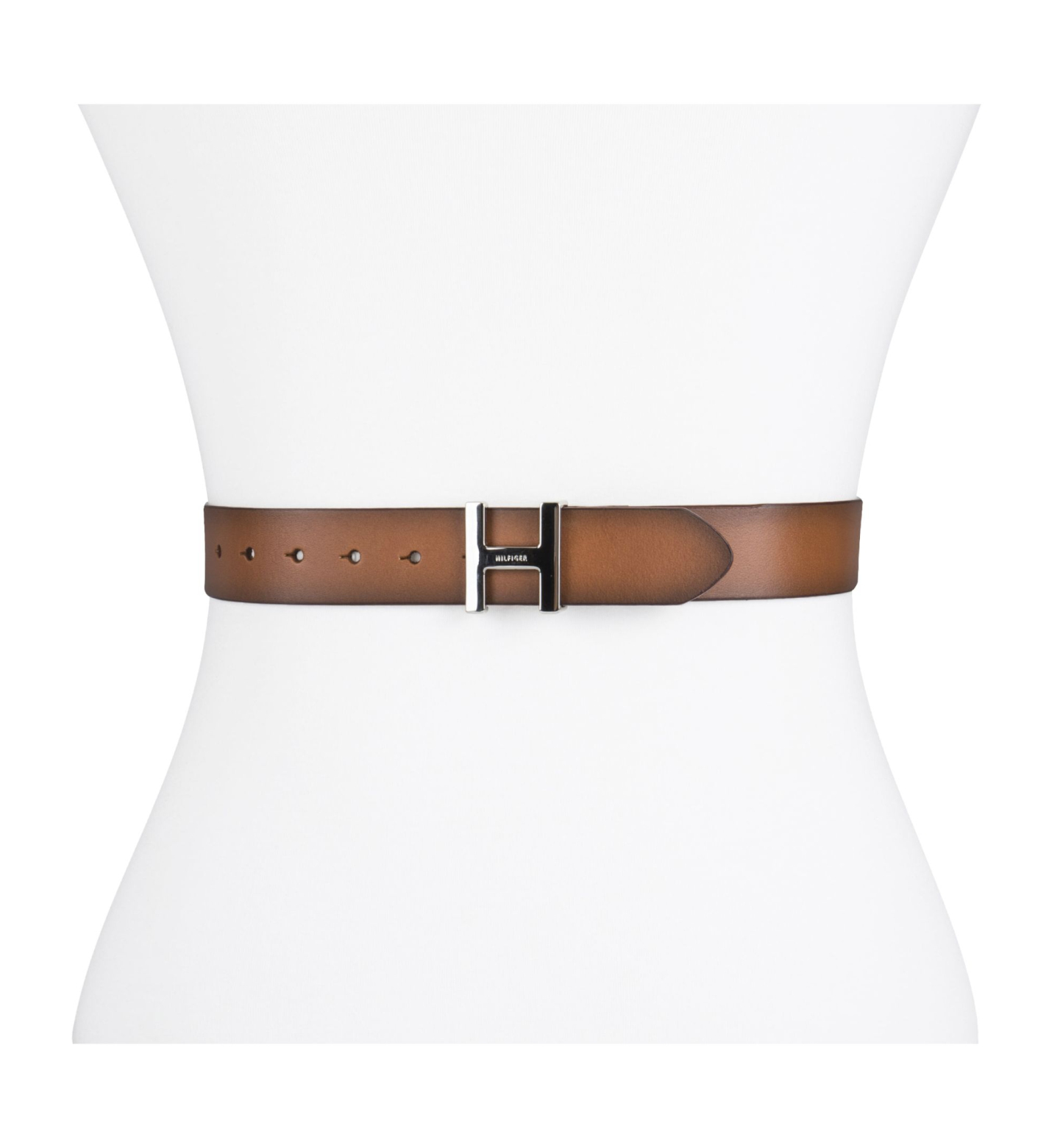Tommy Hilfiger Women's H Monogram Buckle Belt - Tan