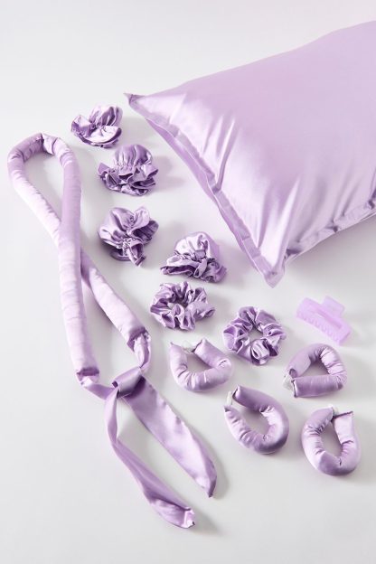 Mermade Hair Satin Heatless Curl Style Kit - Lilac