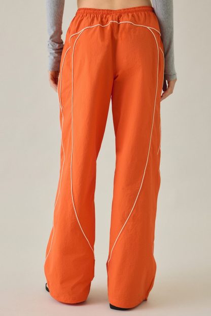BDG Finish Line Low-Rise Baggy Track Pants - Orange