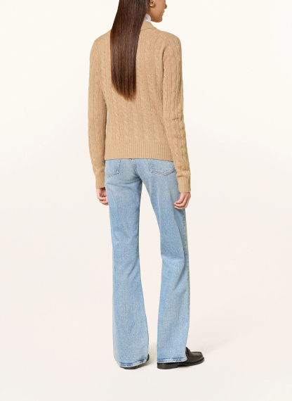 POLO RALPH LAUREN Strick-Poloshirt – CAMEL