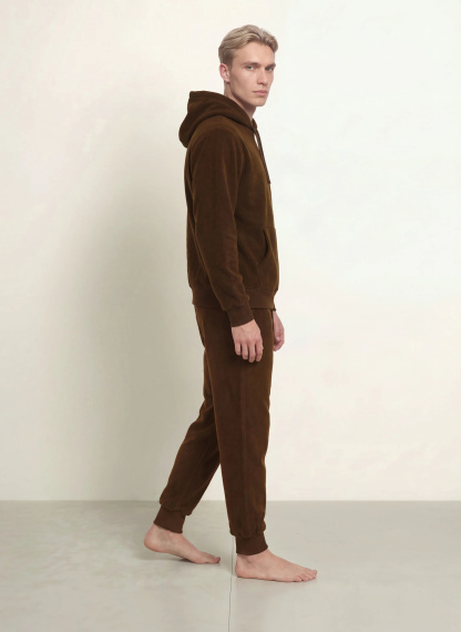 POLO RALPH LAUREN Lounge-Hose aus Fleece – DUNKELBRAUN