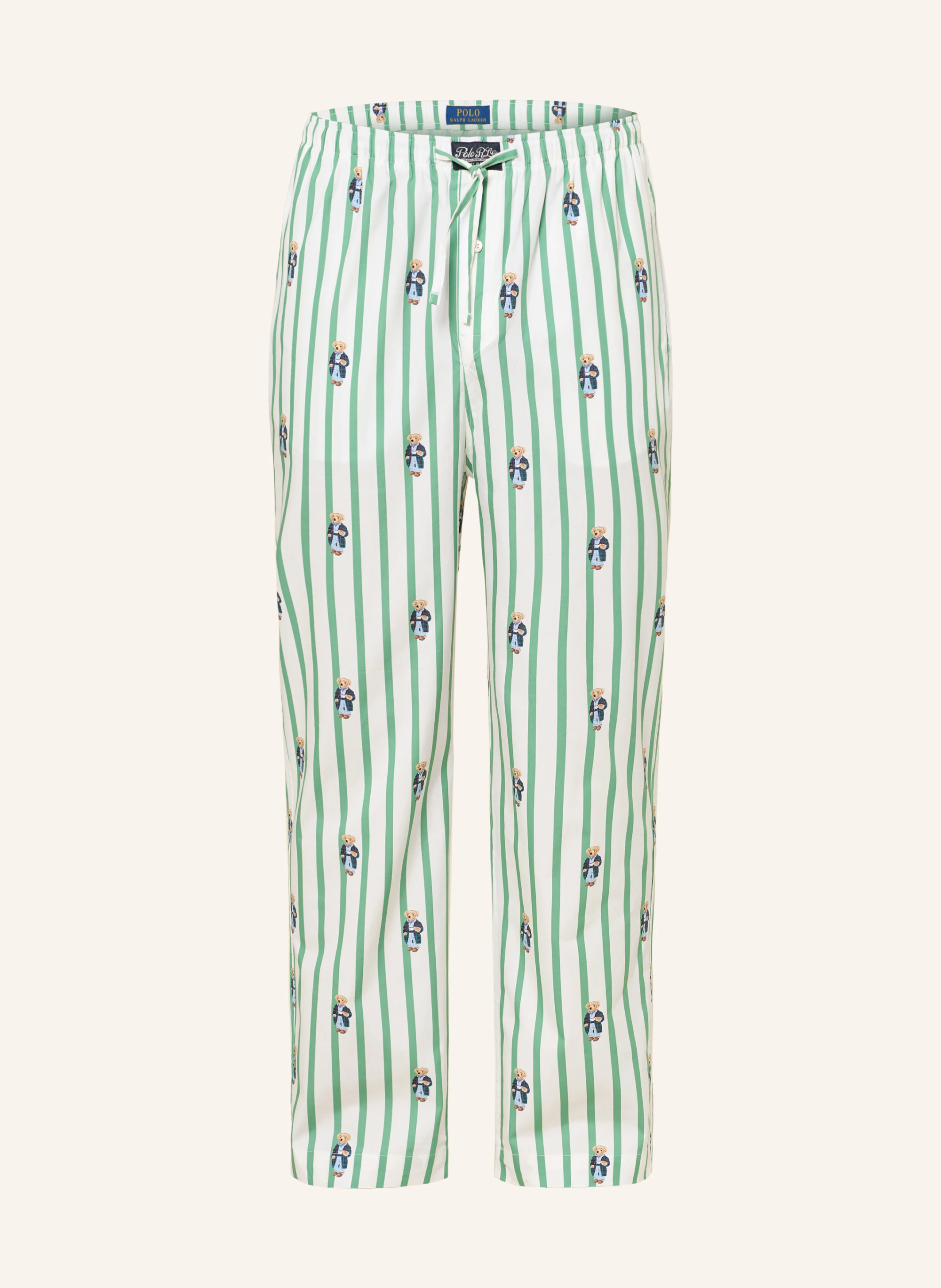 POLO RALPH LAUREN Schlafhose – WEISS / GRÜN