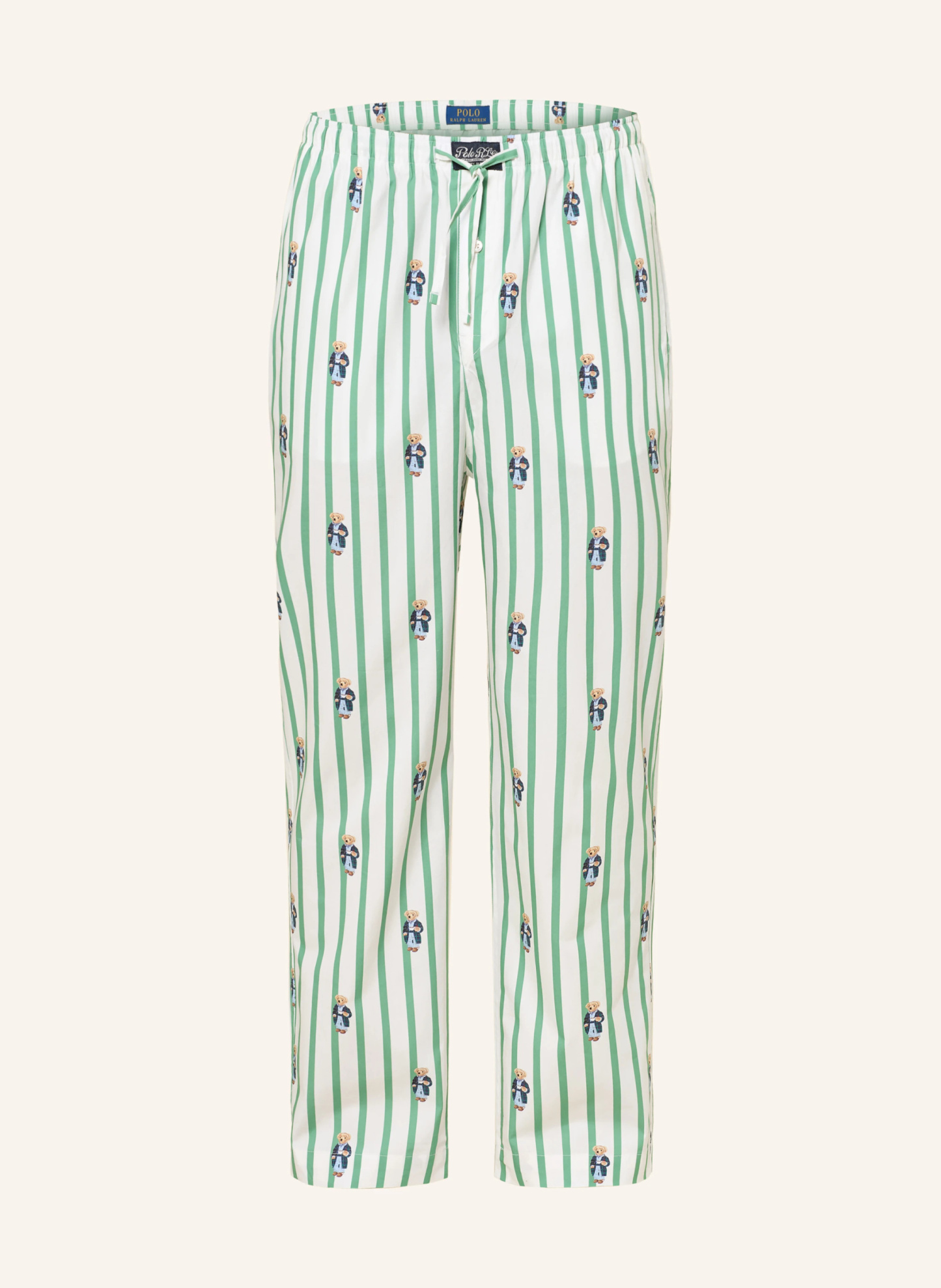 POLO RALPH LAUREN Schlafhose – WEISS / GRÜN