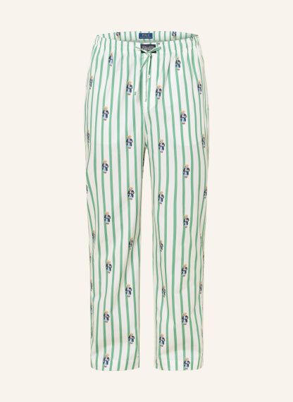 POLO RALPH LAUREN Schlafhose – WEISS / GRÜN