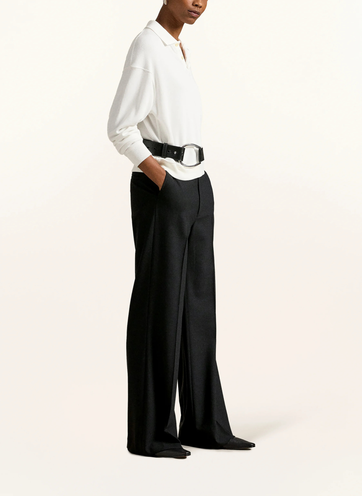 POLO RALPH LAUREN Marlenehose – SCHWARZ
