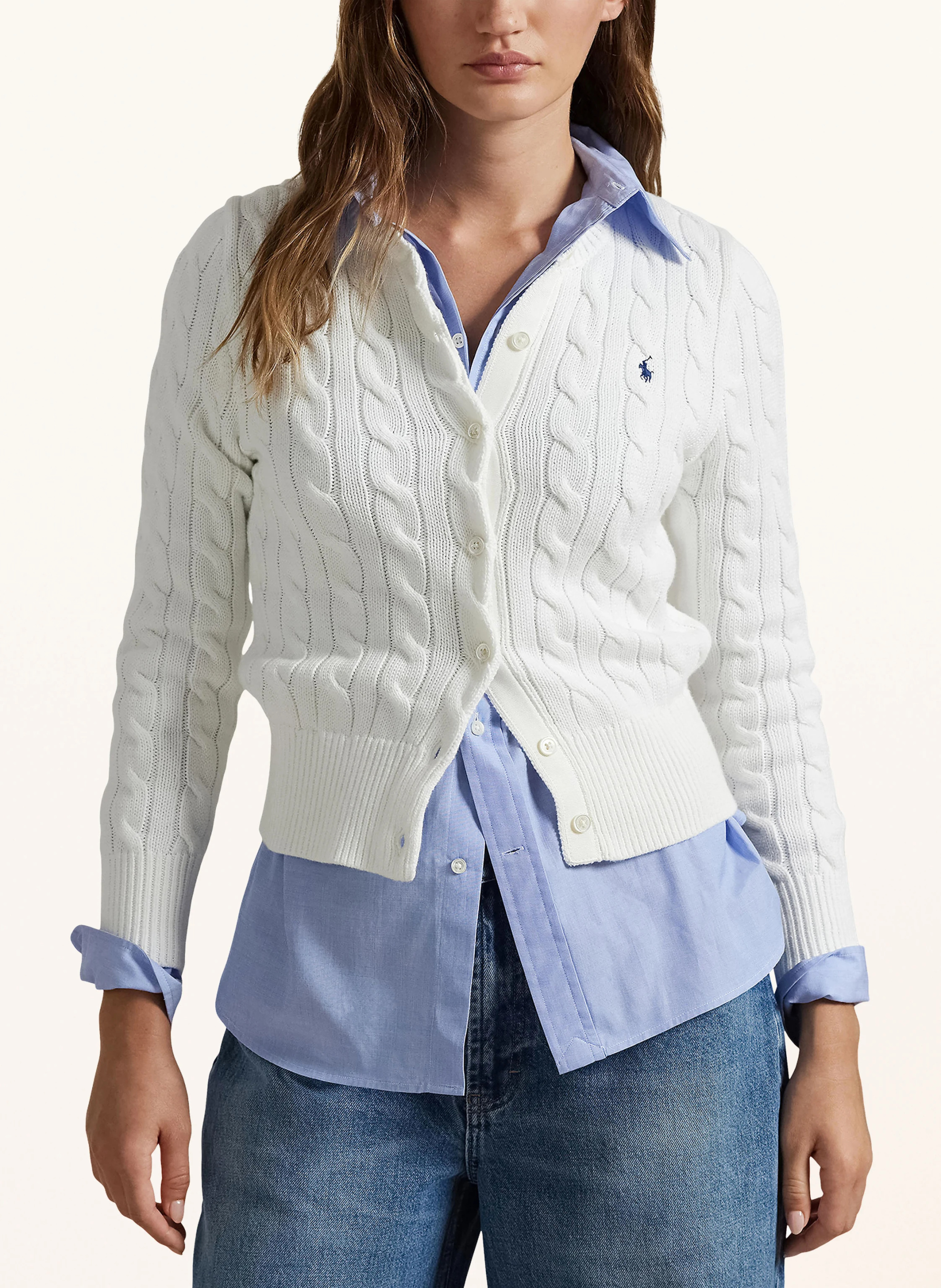 POLO RALPH LAUREN Strickjacke – WEISS