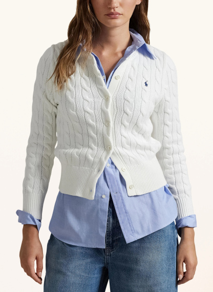 POLO RALPH LAUREN Strickjacke – WEISS