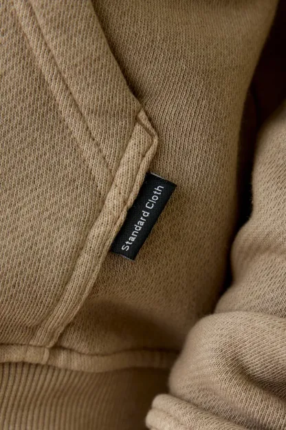 Standard Cloth Pregame Zip-Up Hoodie Sweatshirt - Light Taupe Wash
