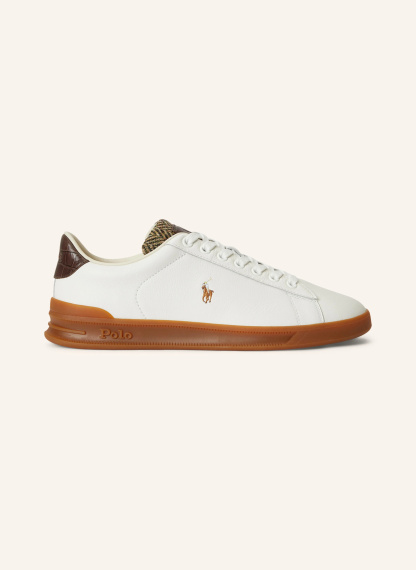 POLO RALPH LAUREN Sneaker – WEISS / DUNKELBRAUN / BRAUN