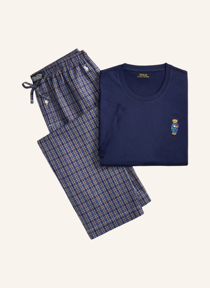 POLO RALPH LAUREN Schlafanzug – DUNKELBLAU / HELLBRAUN