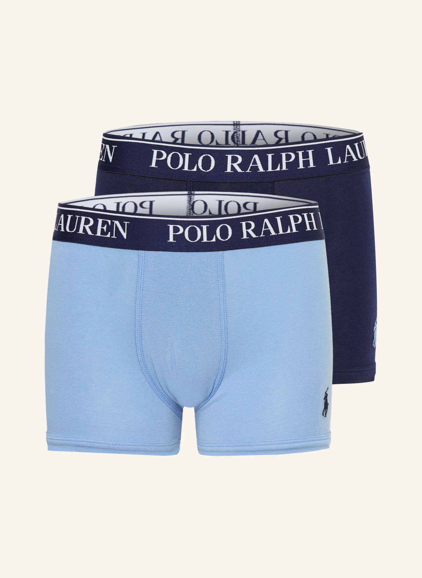POLO RALPH LAUREN 2er-Pack Boxershorts – DUNKELBLAU / HELLBLAU / WEISS