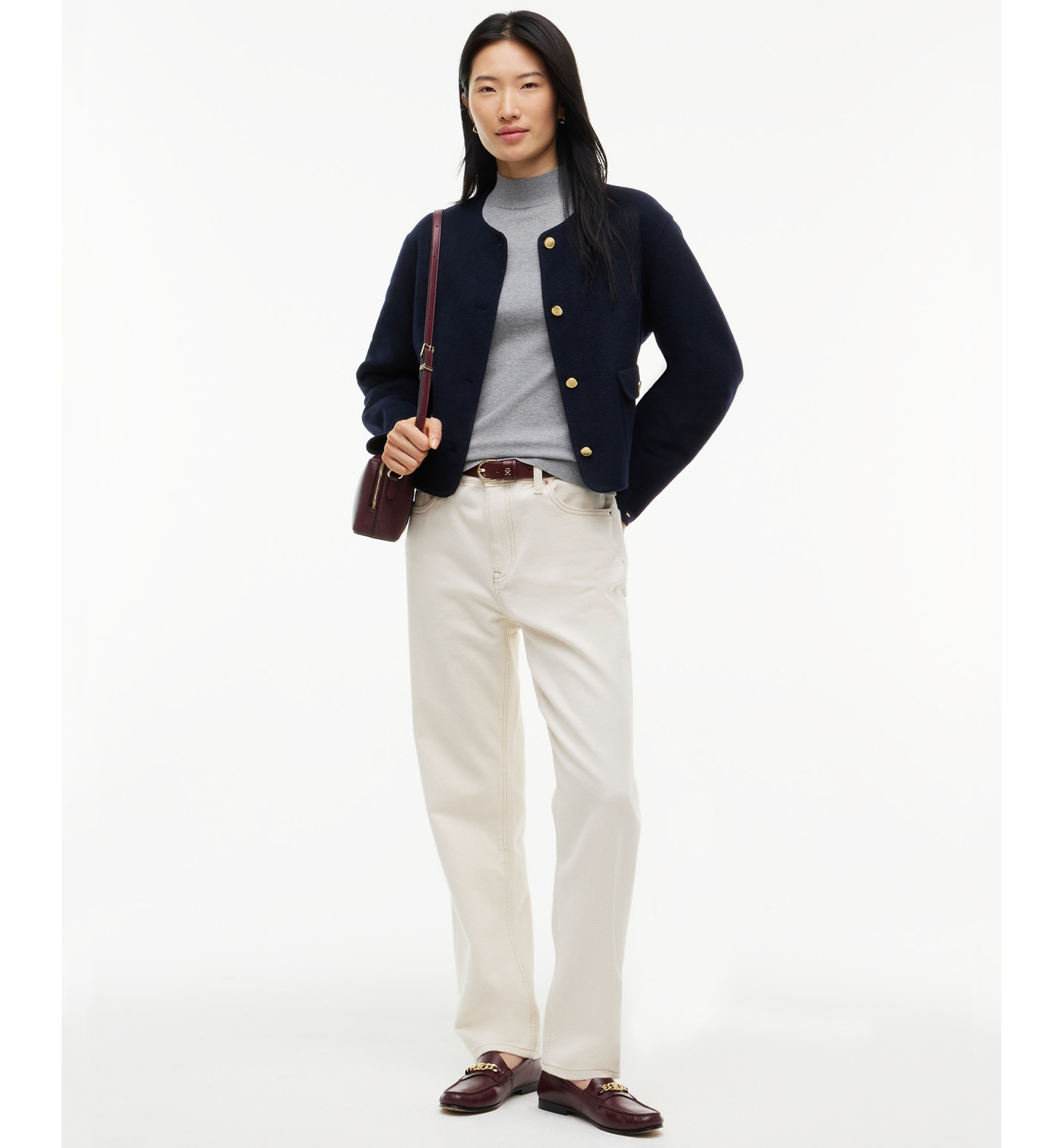 Tommy Hilfiger Women's Mock Neck Long-Sleeve Slim-Fit Sweater - Medium Grey Heather