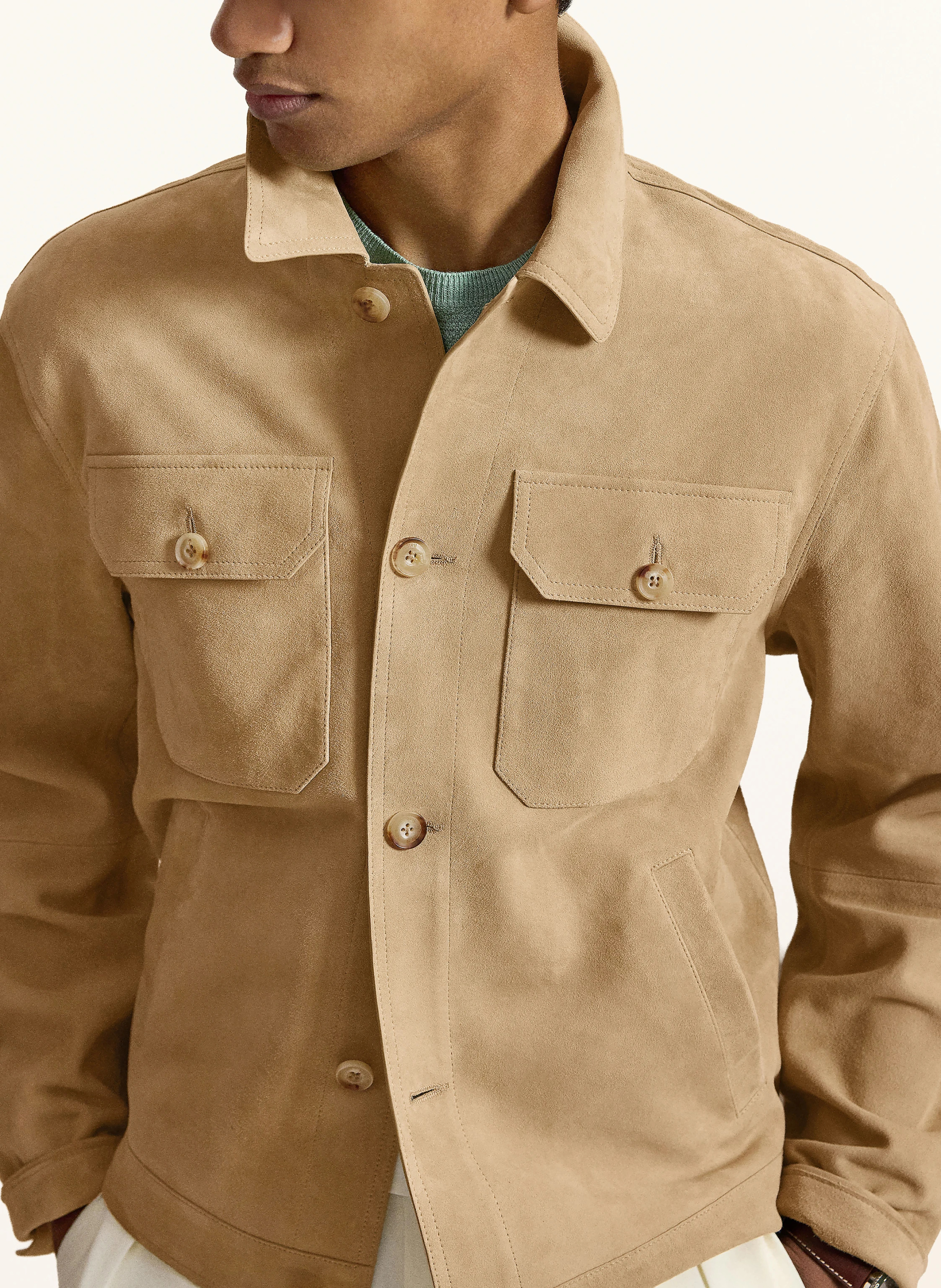 POLO RALPH LAUREN Lederjacke – BEIGE